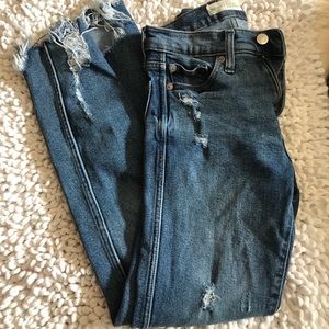 Gap Distressed High Waisted Jeans